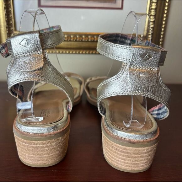 Sperry Women's Seaport City Sandal Ankle Strap Woven Leather Sandal Size 9.5 NEW - Picture 7 of 15